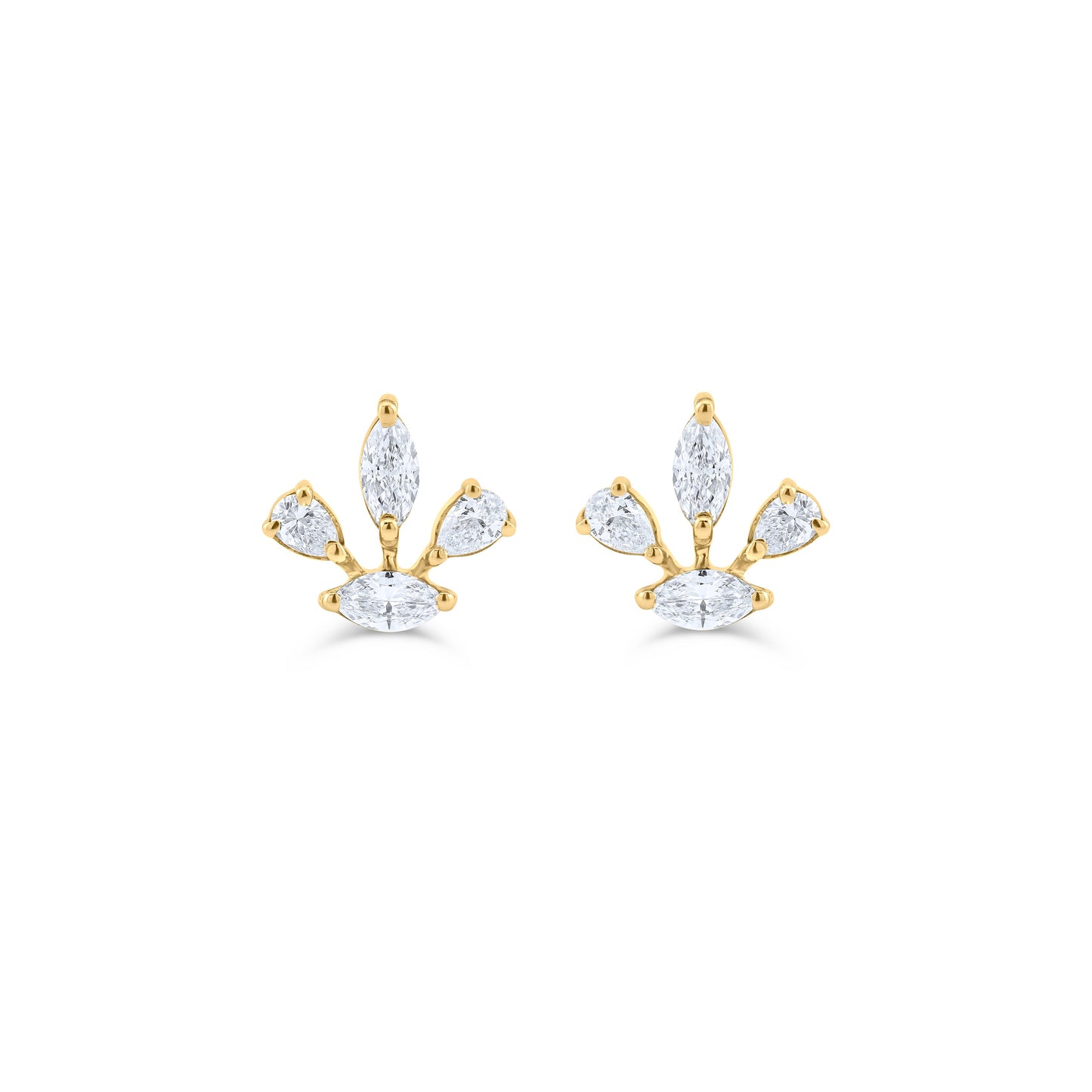 FLOWER SOLITAIRE EARRING