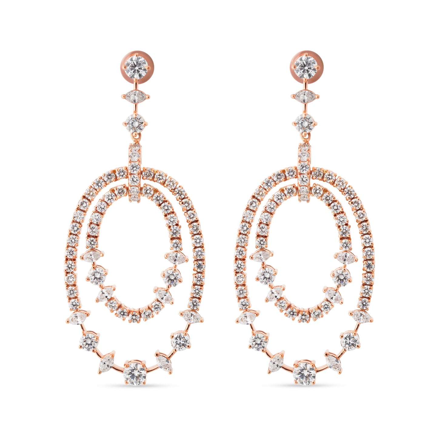 SERENYA STELLARE WHITE GOLD EARRING