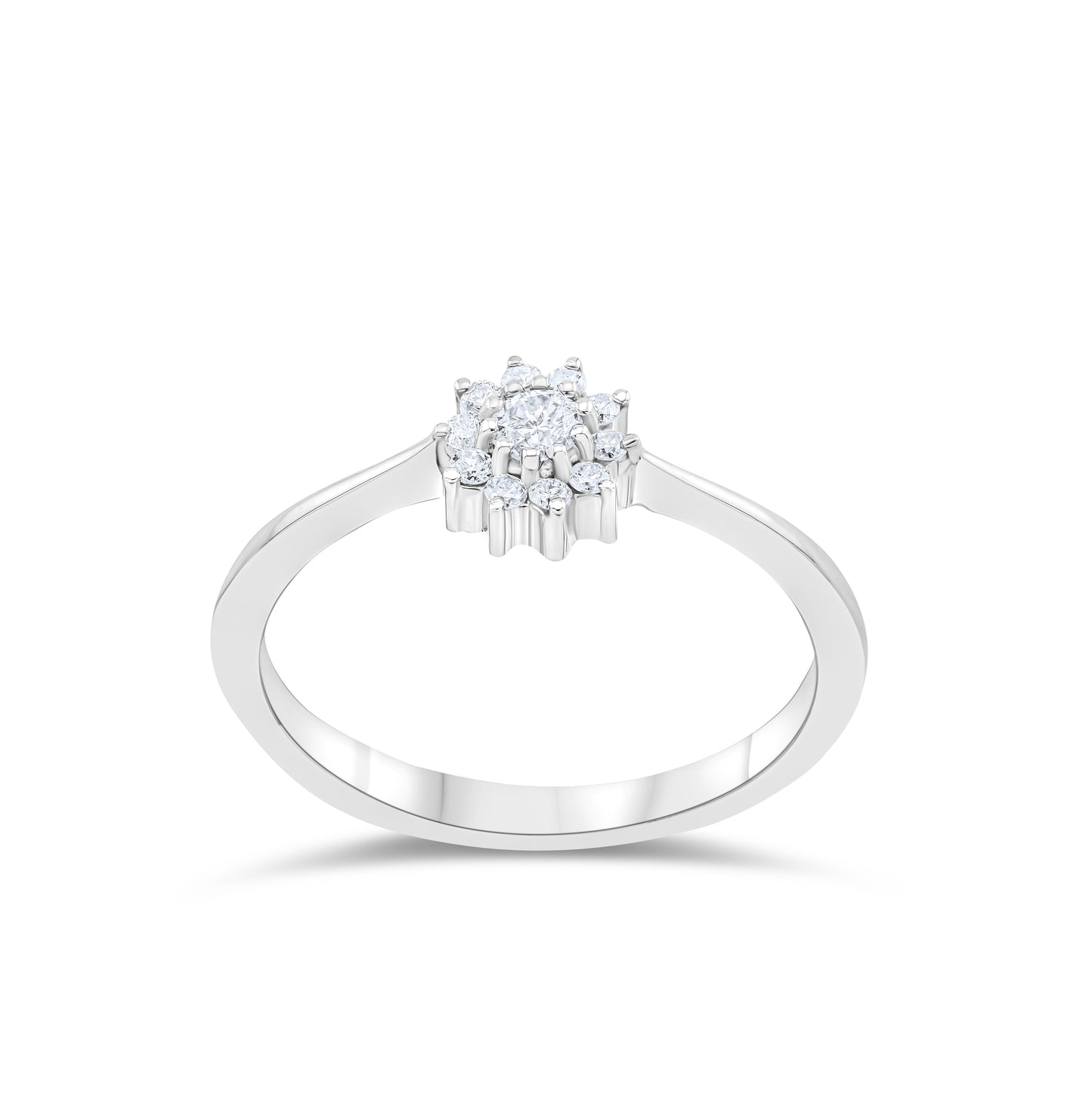 Whispering Spark with Fancy Diamond in White Gold Ring