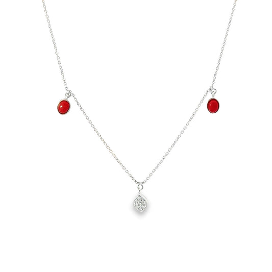MARQUISE CORAL SPECTRA NECKLACE