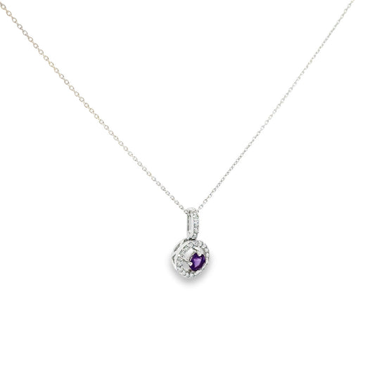 AMETHYST ROUND SPECTRA NECKLACE