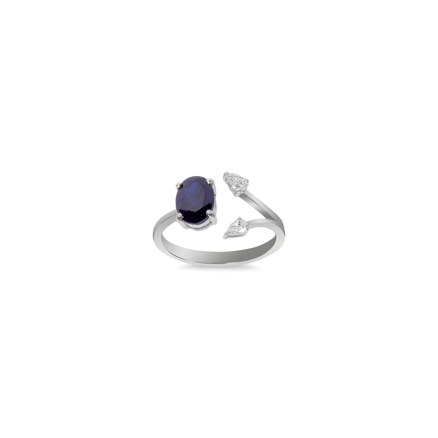 SAPPHIRE PEAR PRISME RING