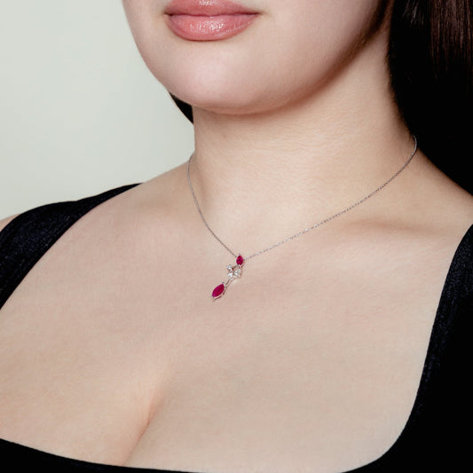 RUBY FANCY ARROW SPECTRA NECKLACE