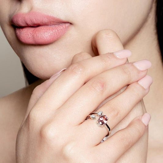 PEAR ROUND TOURMALINE RING