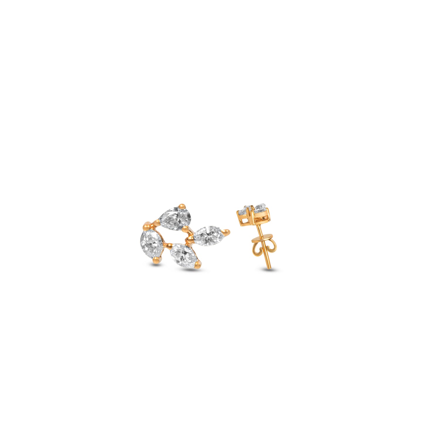 MARQUISE FANCY SOLITAIRE EARRINGS