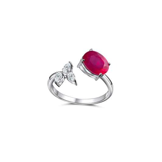 RUBY PEAR FANCYRING
