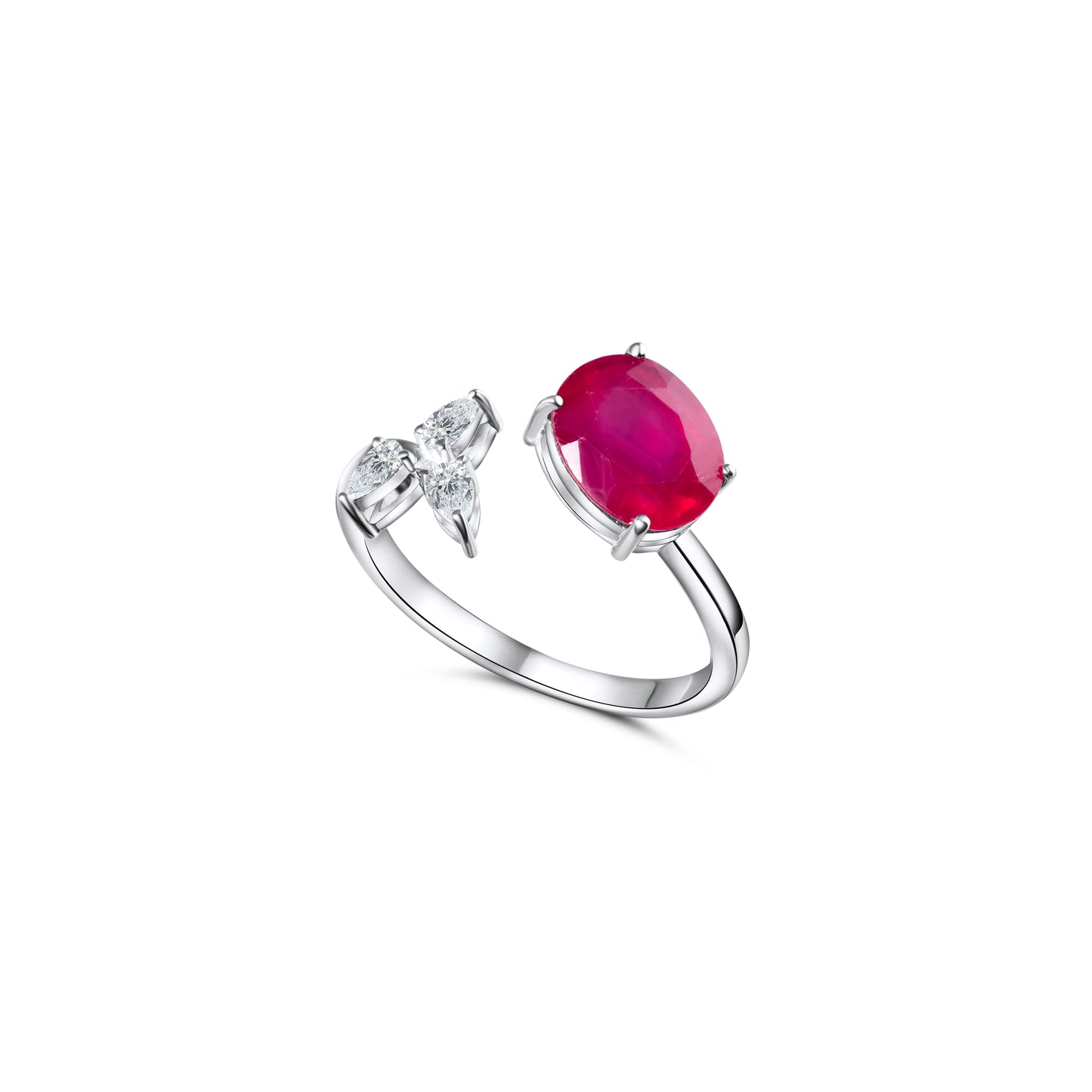 RUBY PEAR FANCYRING