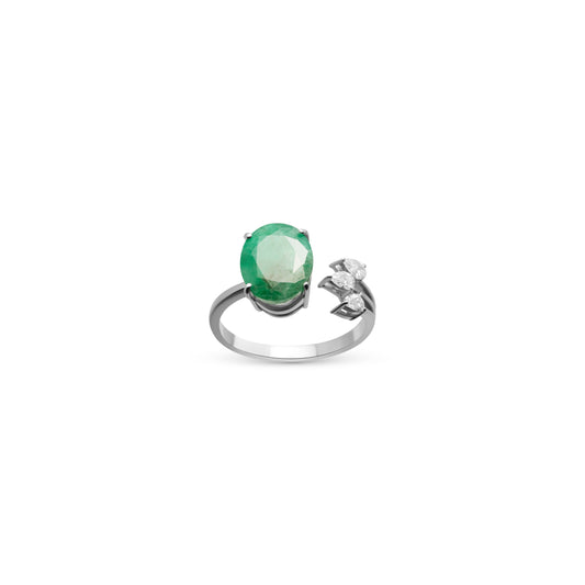 EMERALD FANCY PRISME RING