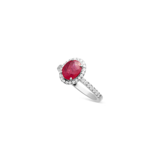 RUBY HALO FANCY ETERNA RING