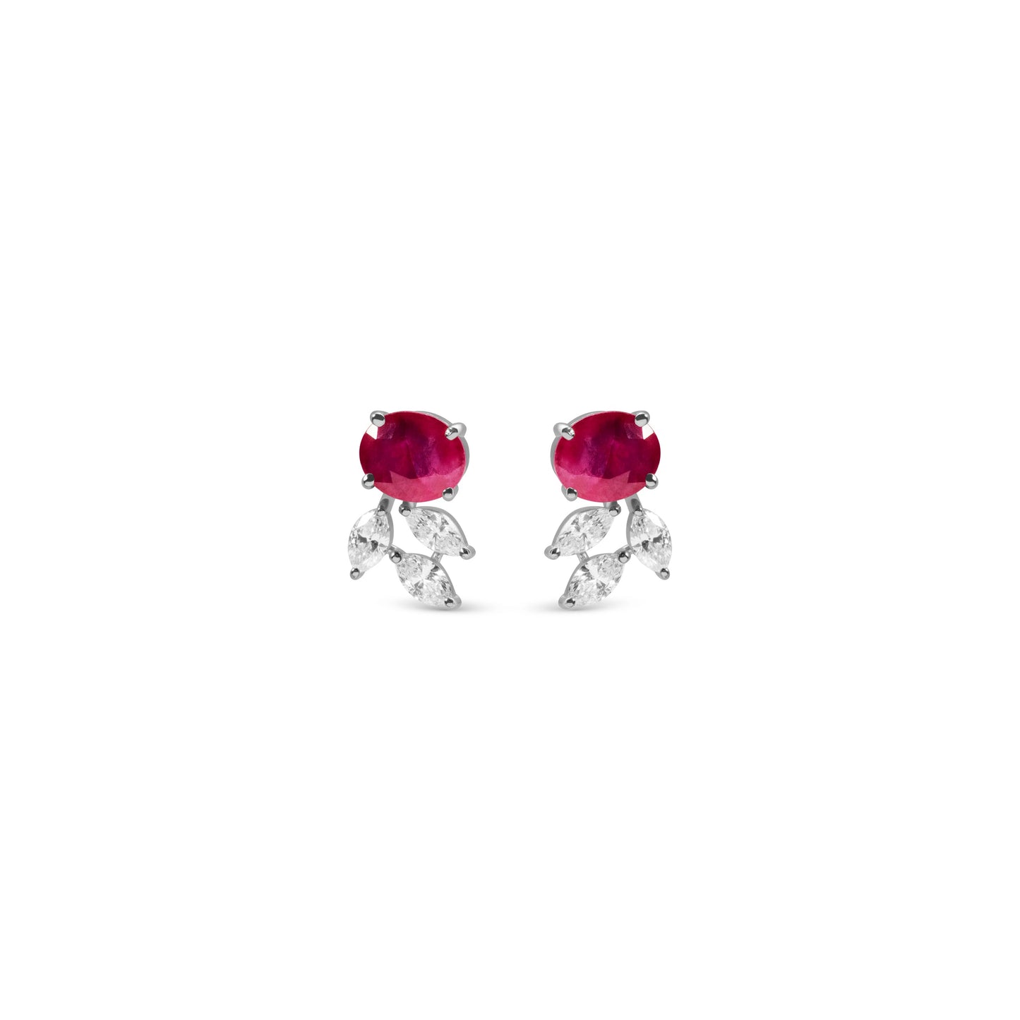 SHINING RUBY LUMINE EARRINGS