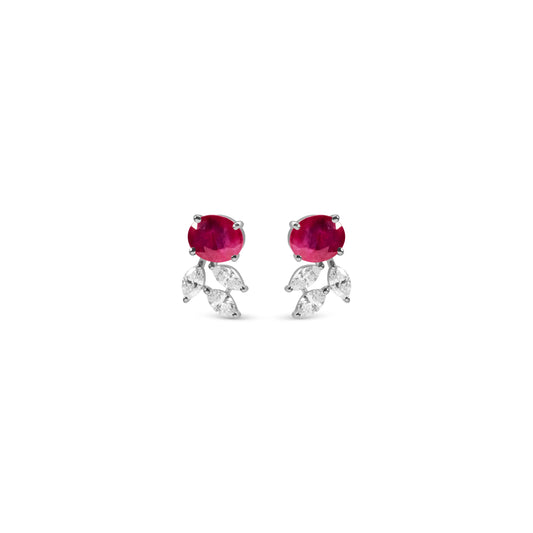 SHINING RUBY LUMINE EARRINGS