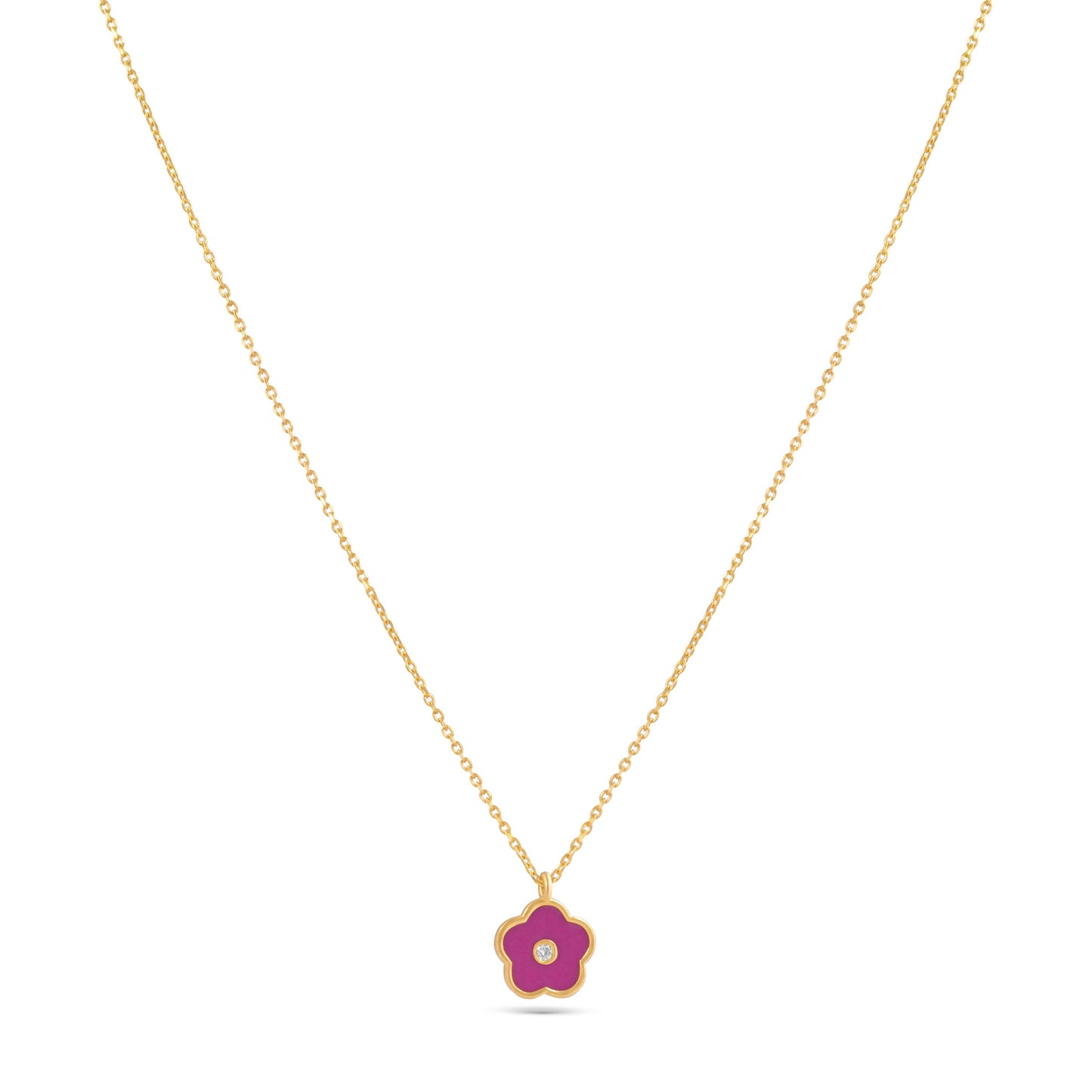 PINK FLOWER SPECTRA NECKLACE