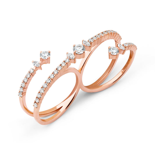 CROWN MARQUISE STELLARE GOLD RING