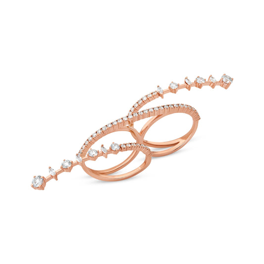 OVAL ROUND STELLARE GOLD RING