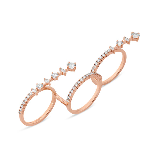 MARQUISE OVAL STELLARE GOLD RING