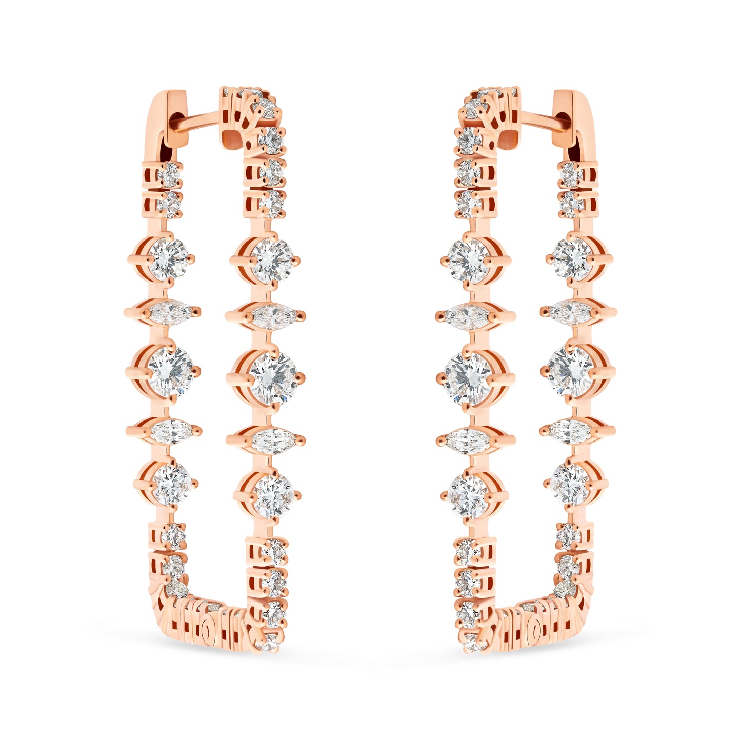 STARLIGHT OVAL FANCY GOLD EARRING
