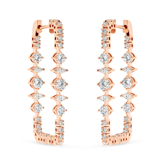 STARLIGHT OVAL FANCY GOLD EARRING