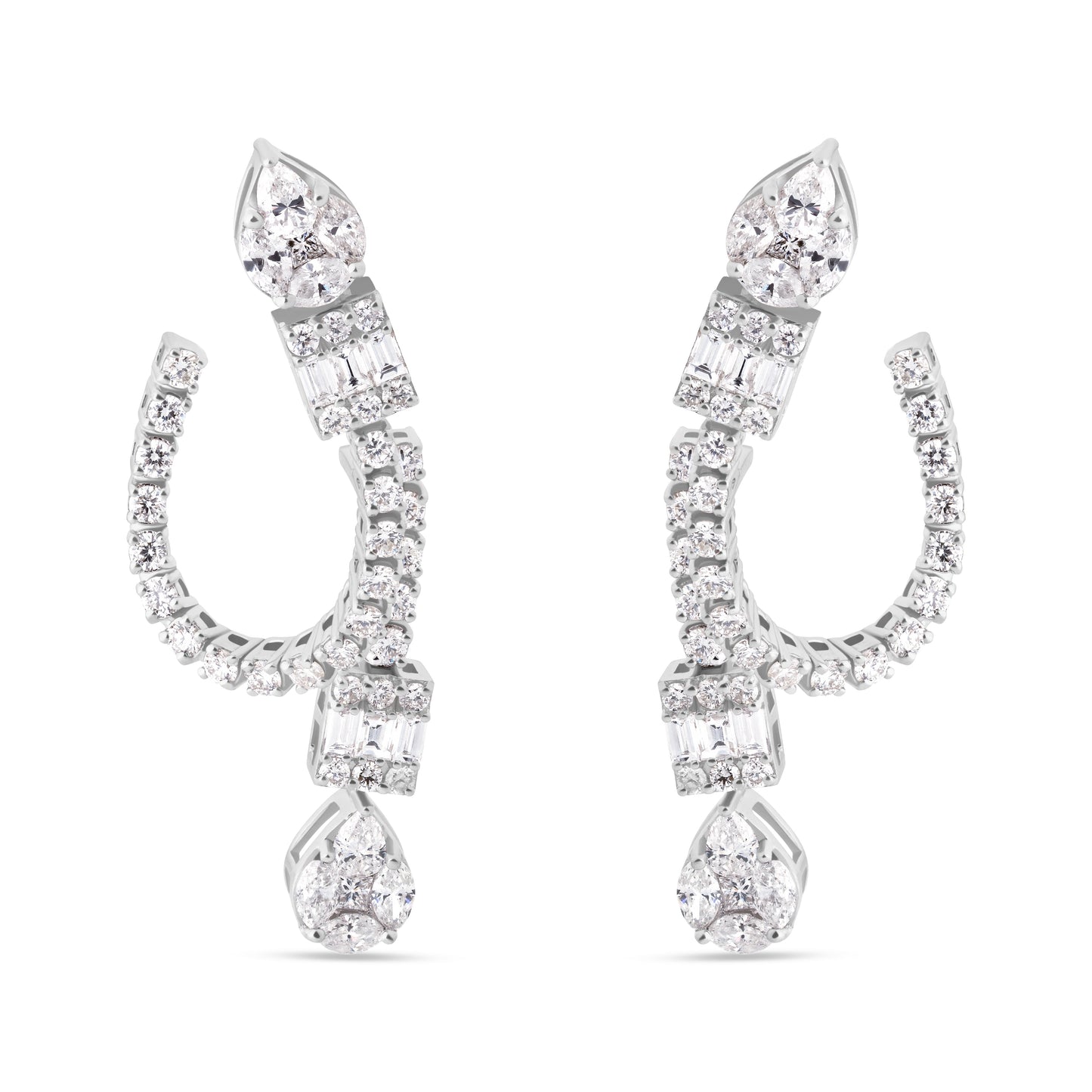 PEAR ETERNA WHITE GOLD RING