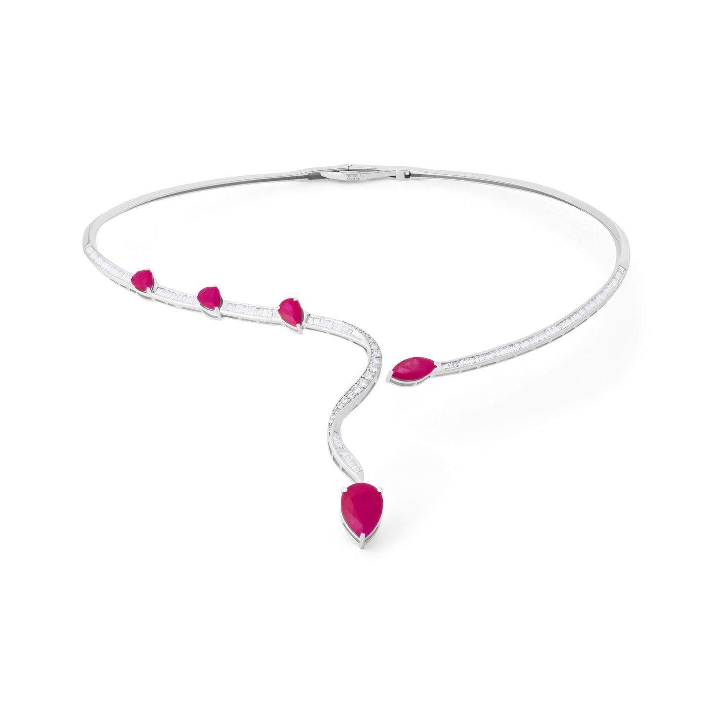 RUBY FROST CECELY WHITE GOLD NECKLACE
