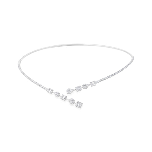 MIST VERTICE WHITE GOLD NECKLACE