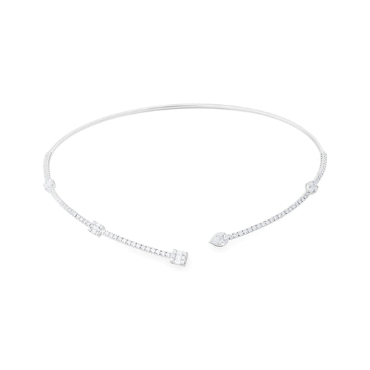 ETHEREAL VERTICE WHITE GOLD NECKLACE