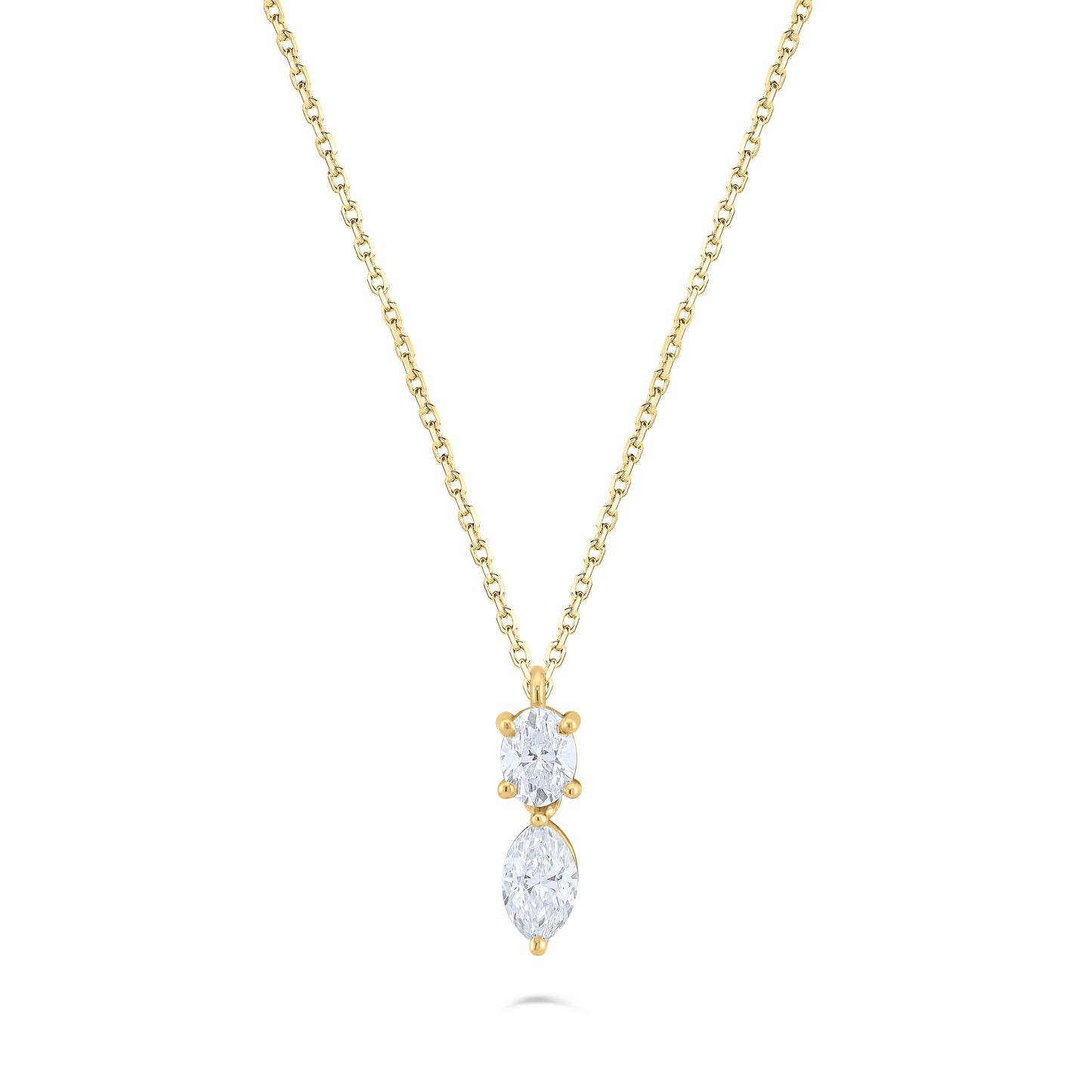 MOONLIT SOLITAIRE AURORA NECKLACE