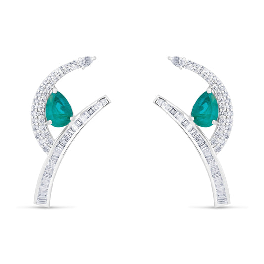 EMERALD VERTICE WHITE GOLD RING