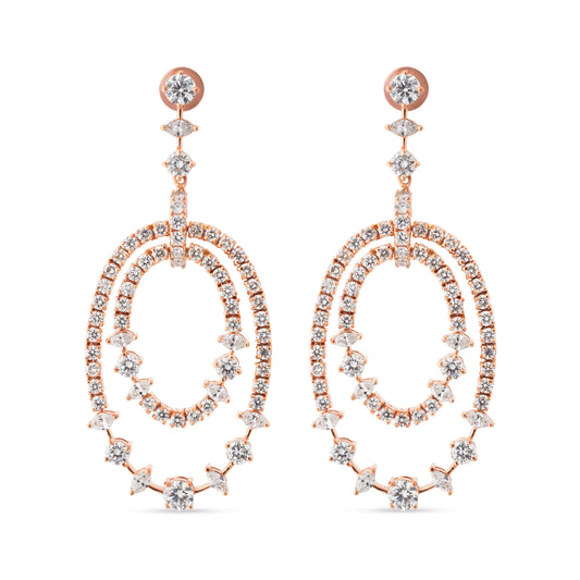SERENYA STELLARE WHITE GOLD EARRING
