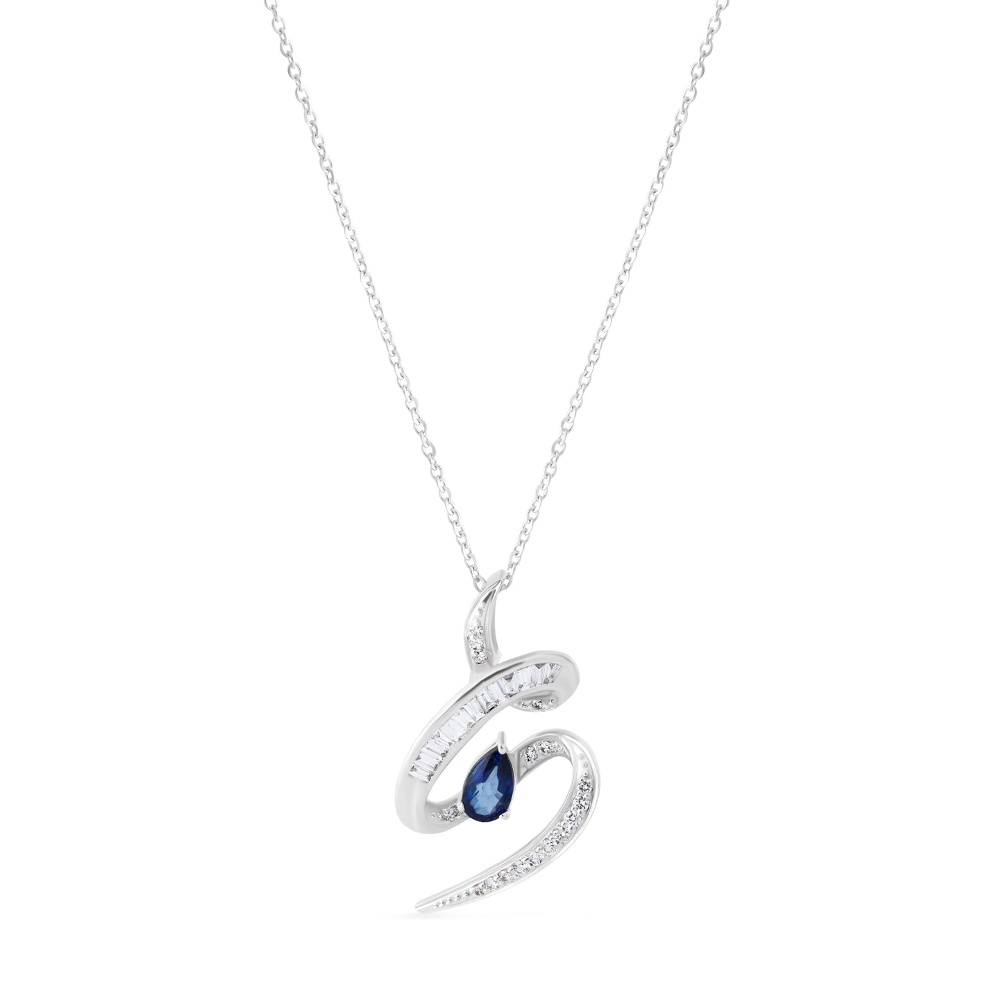 CELESTE VERTICE WHITE GOLD NECKLACE