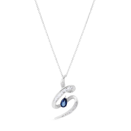 CELESTE VERTICE WHITE GOLD NECKLACE