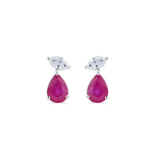 MOONLIT RUBY LUMINE EARRINGS