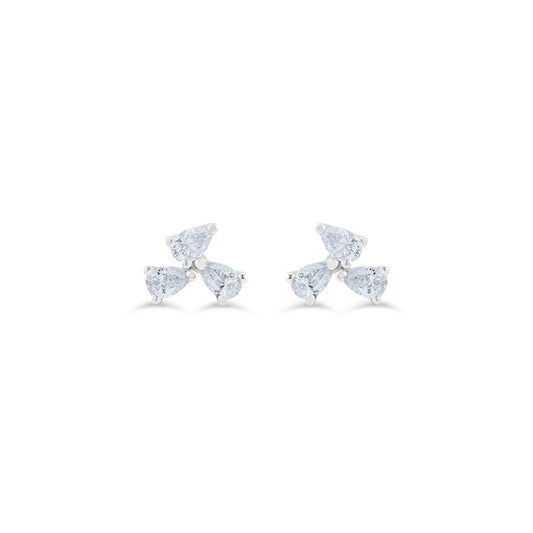 GLACIAL SOLITAIRE FANCY EARRINGS
