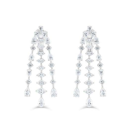 VELOURA FANCY WHITE GOLD EARRING