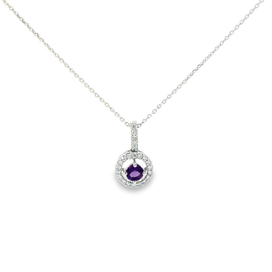 AMETHYST ROUND SPECTRA NECKLACE