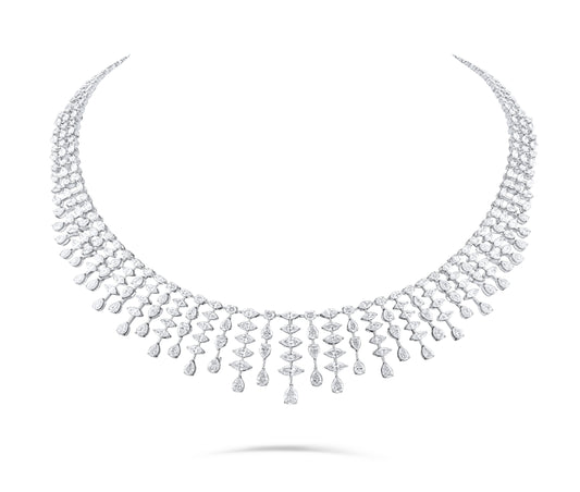 VELOURA FANCY WHITE GOLD NECKLACE