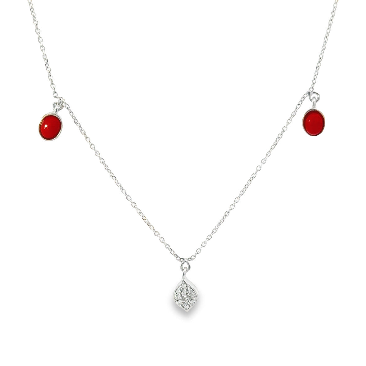 MARQUISE CORAL SPECTRA NECKLACE