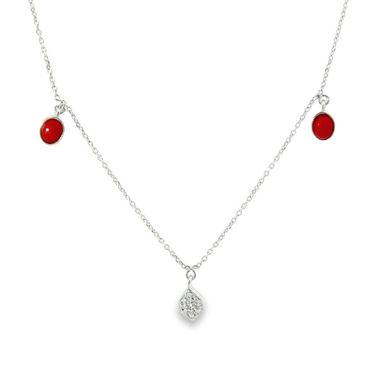 MARQUISE CORAL SPECTRA NECKLACE