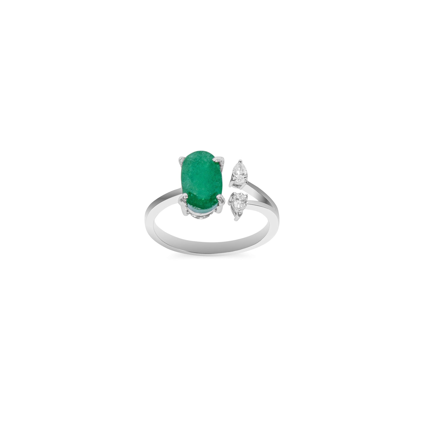 ENTWINED EMERALD HALO ETERNA RING