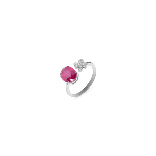 PEAR RUBY PRISME RING