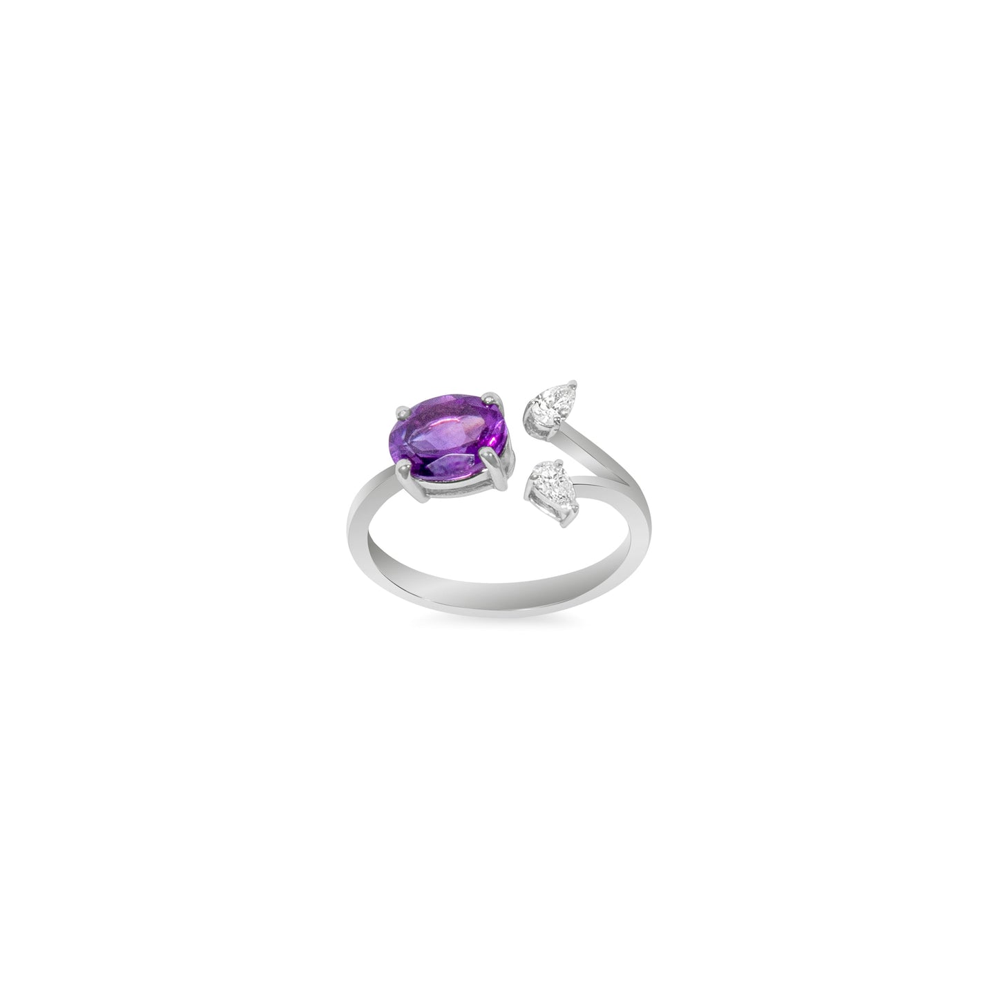 OVAL AMETHYST PRISME RING