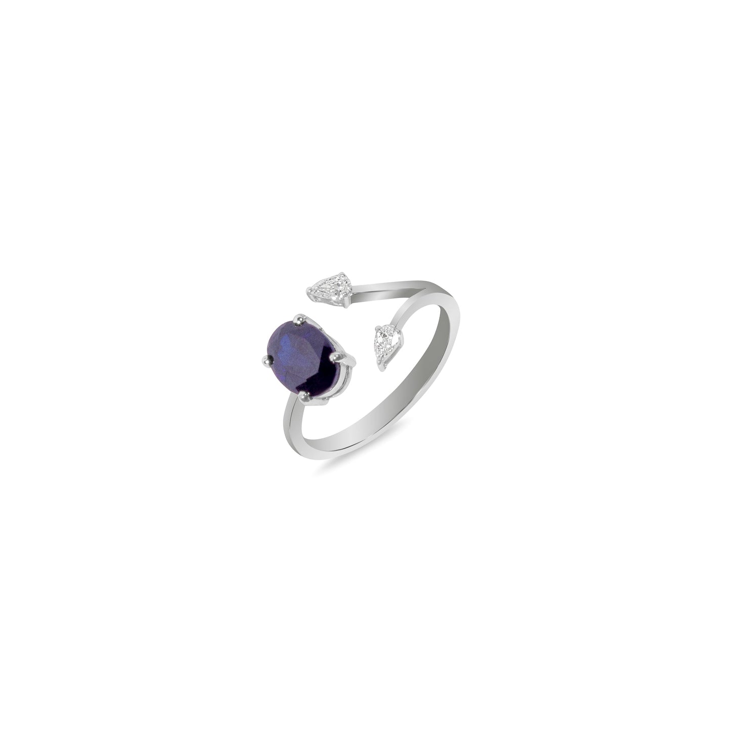 SAPPHIRE PEAR PRISME RING