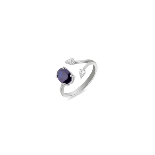SAPPHIRE PEAR PRISME RING
