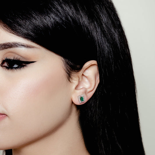 SPARKLING EMERALD LUMINE EARRINGS