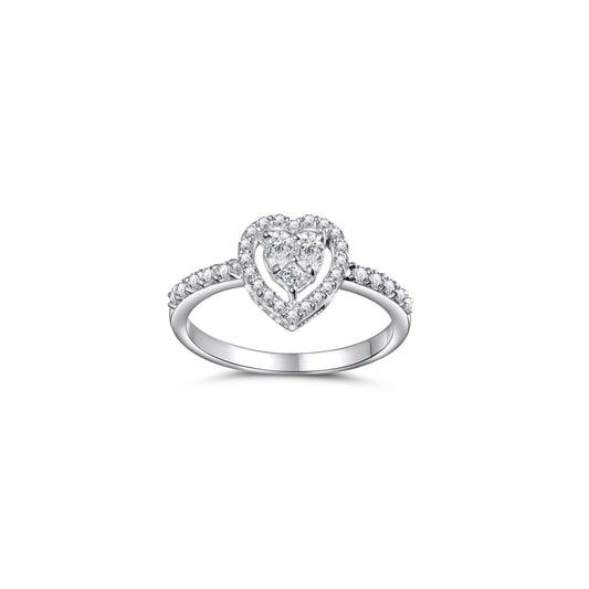 HEART SOLITAIRE FANCY  RING