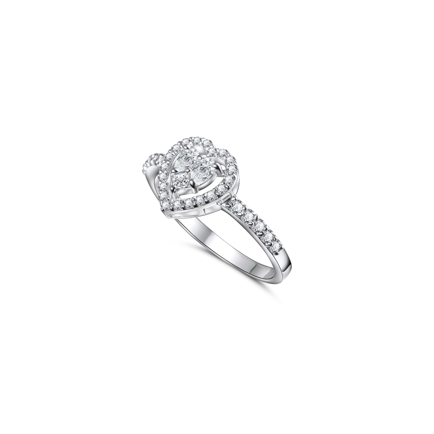 HEART SOLITAIRE FANCY  RING