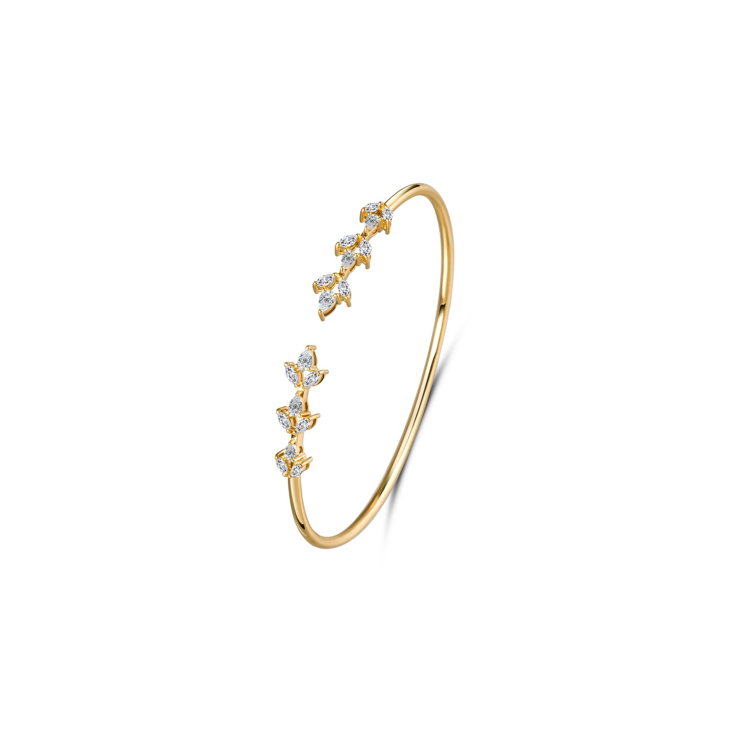 PEAR FANCY FLOWER BANGLE
