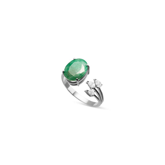 EMERALD FANCY PRISME RING