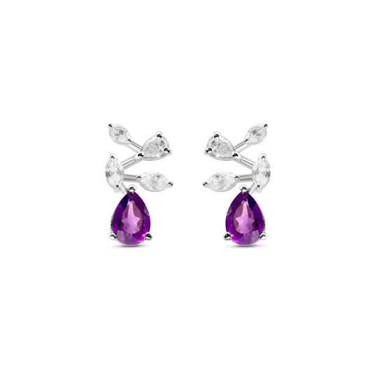 TWINKLING AMETHYST LUMINE EARRINGS