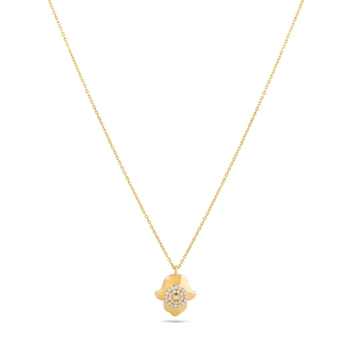TIMELESS DIAMOND STUDDED YELLOW GOLD PENDANT CHAIN