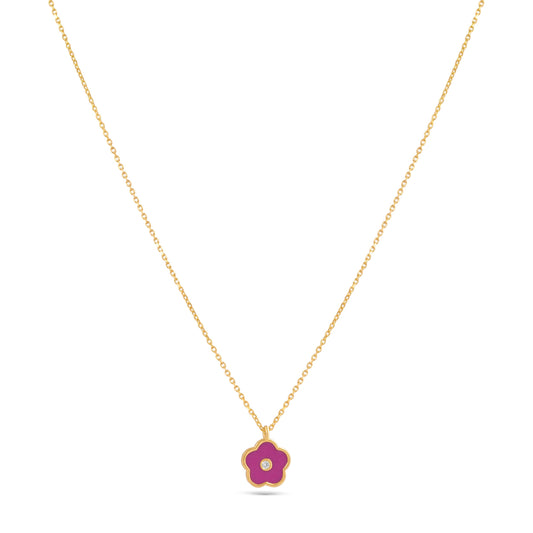 PINK FLOWER SPECTRA NECKLACE